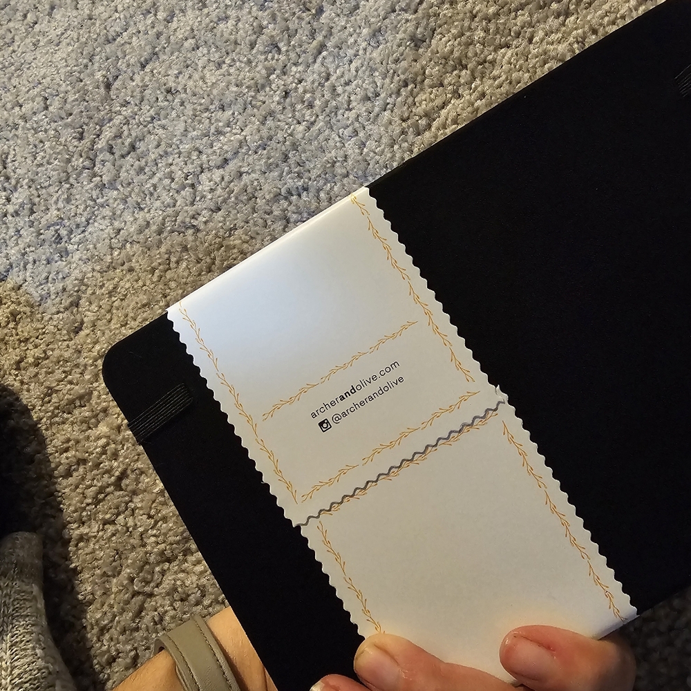 Archer & Olive Black Silver Snake B6 Dot Grid Notebook - Picture 3 of 4